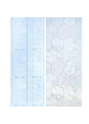 Самоклеюча плівка 0,45х10м х 0,07мм Малахітовий мармур золоті соти SW-00001214 Sticker Wall (354658544)