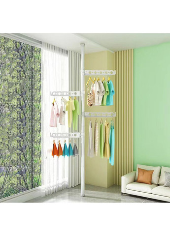 Сушарка для білизни Easy Dry вертикальна регульована від підлоги до стелі ED-1287 White No Brand (350349288)