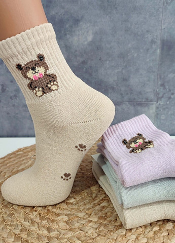 Комбіновані шкарпетки жіночі махрові з широкою гумкою 6 пар житомир ws 326/6 р.36-40 XTeam малюнки (353497273)