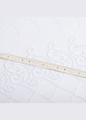 Тканина тюль сітка з вишивкою V-010 біла IDEIA (275870605)