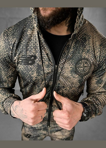 Стильний спортивний костюм чоловічий Stone Island & New Balance зелений Freedom (322700710)