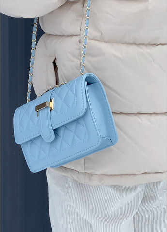 Женская сумка кросс-боди на цепочке 10209 голубая No Brand (290704946)