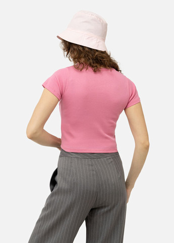 Рожева літня жіноча футболка з коротким рукавом колір рожевий цб-00245334 Divon