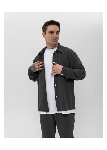 Графітовий демісезонний трендовий молодіжний костюм брючний No Brand