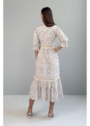 Бежева сукня Nenka з квітковим принтом