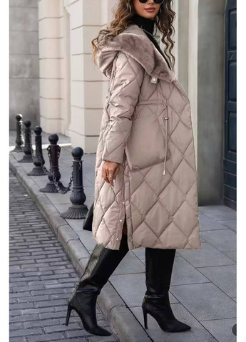 Бежевая модная зимняя куртка-пальто Fashion