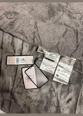 Покривало стьобане мікрофібра велюр двостороннє 200х230 см Графітовий (П4К-Al-pled-kovdra-001-05) No Brand (308755120)