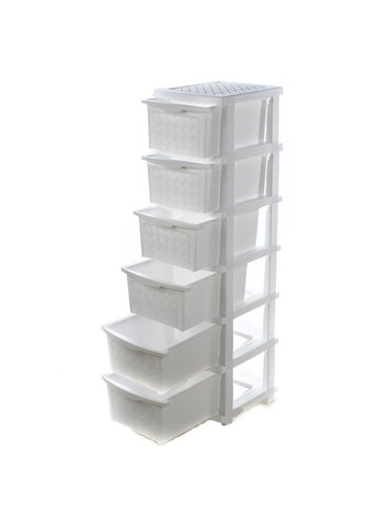 Комод пластиковый белый "Компакт Плюс", ящиков 6 R-Plastic (345122413)