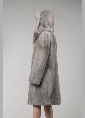 Шуба-халат с канадской норки с глубоким капюшоном Chicly Furs (288049818)