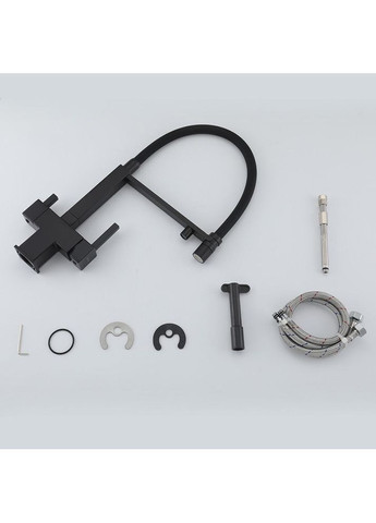 Смеситель для кухни под осмос G4395-56 с гибким изливом, черный GAPPO (373267283)