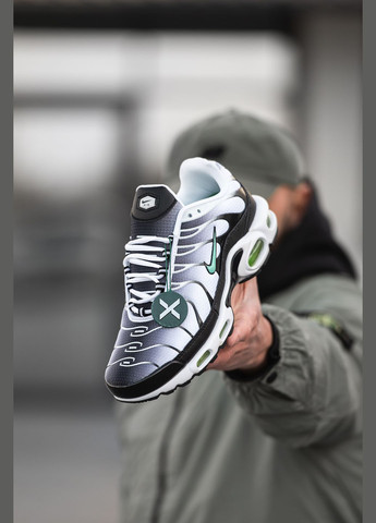 Кроссовки женские и мужские Nike Air Max TN Plus black white | Найк Аир Макс ТН Плюс черно-белые No Brand чёрно-белые демисезоны (315483026)