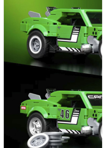 Коллекционная машинка-конструктор - "Camaro" серии "Speed" Mattel Brick Shop цвет зеленый CB-00285844 Hot Wheels (362025263)
