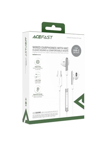Навушники Acefast провідні USB-C 1.2 м ABS-пластик, алюмінієвий сплав No Brand L3 (402069128)