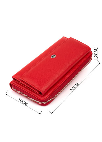 Жіночий гаманець-клатч із відділеннями для карт та купюр з натуральної шкіри червоний (sku_19299) No Brand (328218439)