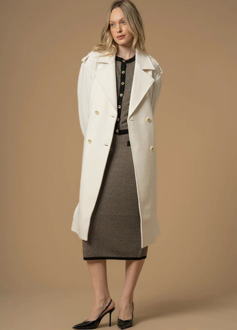 Белое демисезонное Пальто Kocca