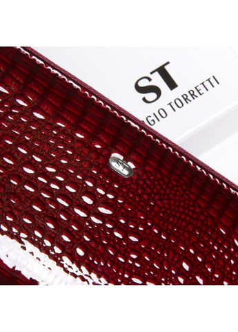 Женский кожаный лаковый кошелек W38 wine-red Sergio Torretti (278274843)