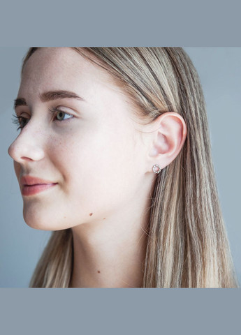 Комплект срібний маленькі Намистинки без камінців сережки пусети та каблучка No Brand (362177108)