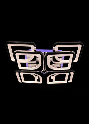 Люстра світлодіодна стельова LED світильник для квартири на стелю лед з пультом 25750 Хром 11х43х43 см. Sunnysky (364498840)