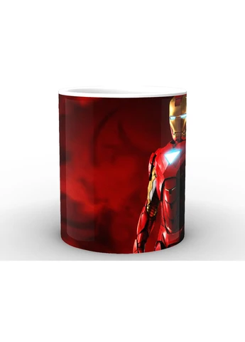 Чашка с принтом белая Iron Man Железный Человек в костюме IM.02.051 Кружка керамическая 0,33 GeekLand (378967233)