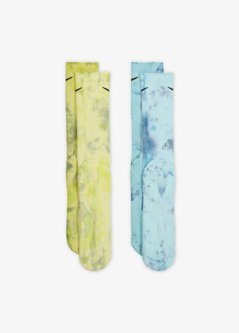Блакитні шкарпетки чоловічі nike cushion crew 2-pairs fj0747-906 жовті/блакитні Jordan (316546052)