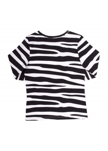 Чорно-біла демісезонна футболка підліткова фб 845 Бембі