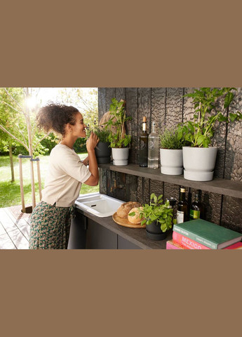 Горшок greenville round (графит) 16см (A014136) Elho (315149934)