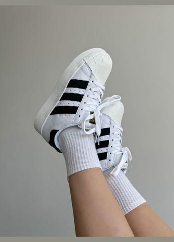 Кроссовки женские и мужские Adidas Superstar white | Адидас Суперстар белые No Brand белые демисезоны (316507782)