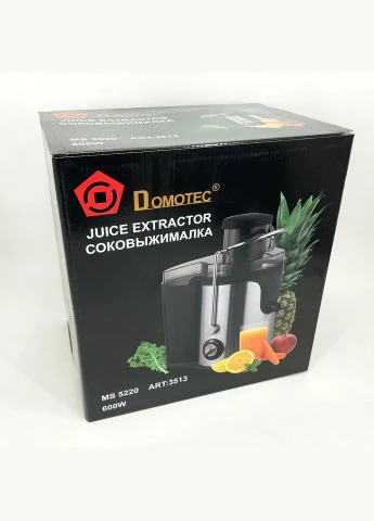 Електричний соковитискач Domotec MS-5220/3513 2 швидкості віджиму 600 W, соковитискач для моркви No Brand (385257378)