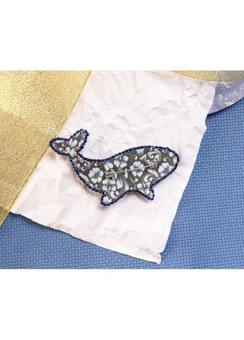 Набір для вишивання бісером прикраси "Синій кит" AD-239 на натуральному полотні Abris Art (336334788)