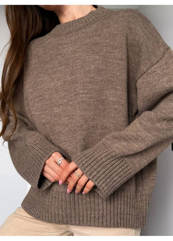 Светло-коричневый демисезонный женский свитер No Brand