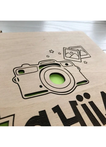 Детский именной фотоальбом из дерева 7Arts (316662794)