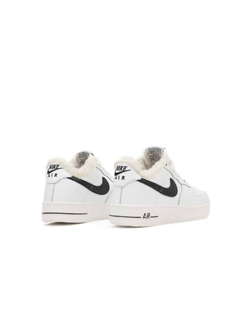 Кросівки зимові жіночі і чоловічі Nike Air Force 1 winter low white fur | Найк Аір Форс 1 низькі білі з хутром No Brand білі зими (309006040)
