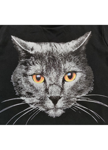 Черный демисезонный повседневный, домашний лонгслив Cool Club с кошками