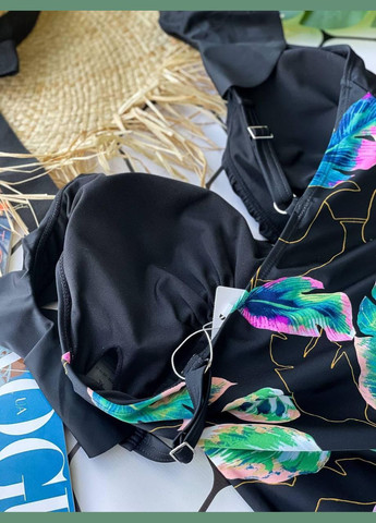 Чорний літній купальник sw1284 суцільний Ghazel