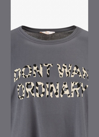 Футболка с принтом женская 25088-4 Графитовый shop (2000991018372) On me - (354935475)