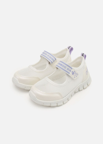 Белые слипоны на плоской подошве для девочки цвет белый цб-00273769 Kimboo
