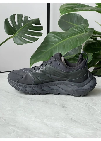 Чорні кросівки чоловічі hoka anacapa 2 low gore-tex black | хока анакапа 2 низькі чорні демісезон No Brand