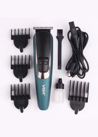 Машинка триммер для стрижки волосся та бороди акумуляторна з насадками (2390000029) VGR V-172 (342067474)