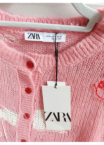 Трикотажний кардиган із жакардовими вставками Zara (360895258)