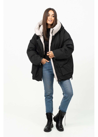 Срібна зимня двостороння парка-пуффер Towmy