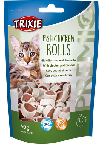 Лакомство для котов Premio Chicken Filet Bites филе куриное сушеное 50 г 4011905427010 Trixie (266274036)