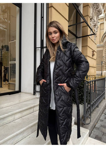 Черно-белое Женское стеганое зимнее пальто Osoblyva