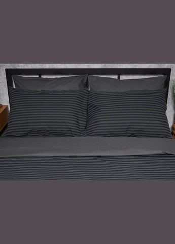 Комплект постельного белья евро 200х220 наволочки 4х50х70 Бязь Gold Люкс (MS-820001058) Moon&Star Gray Stripe&Black (285717374)