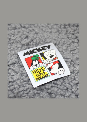 Нашивка светоотражающая "Mickey окно" 45*50мм серого цвета цветным рисунком (7918) No Brand (335811411)