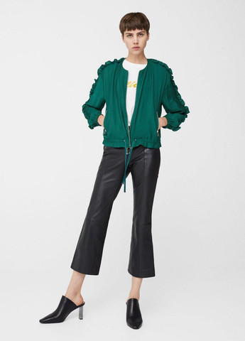 Зелена демісезонна куртка Mango