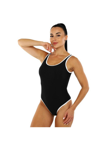 Чорний літній купальник для плавання злитий жіночий pl-2459 чорний SP-Sport