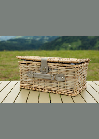 Набір посуду для пікніка з кошиком (на 4 особи), набір посуду для кемпінгу (для кемпінгу) LUGI (315637240)