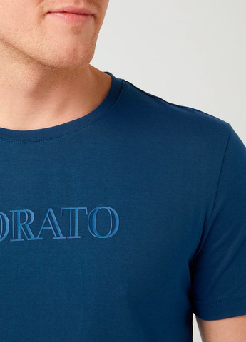 Синяя мужская футболка с коротким рукавом Antony Morato