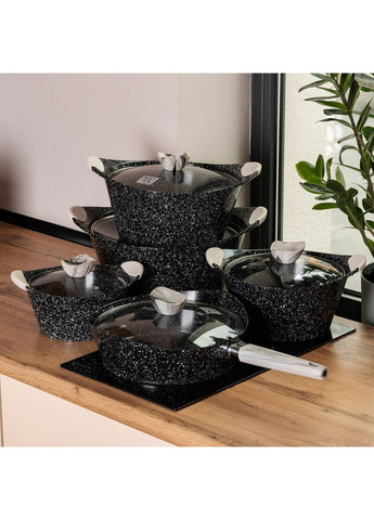 Набір посуду з 5 предметів, алюміній, товсте дно HP-4-409 MGC (370801756)