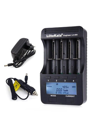Заряднoe устройство Lii-500 на 4 канала (для Ni-MH, Ni-CD, Li-Ion) с блоком питания + автоадаптер LiitoKala (332636129)